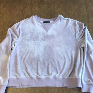Super soft velvet lavender sweatshirt